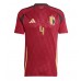 Echipament fotbal Belgia Wout Faes #4 Tricou Acasa European 2024 maneca scurta